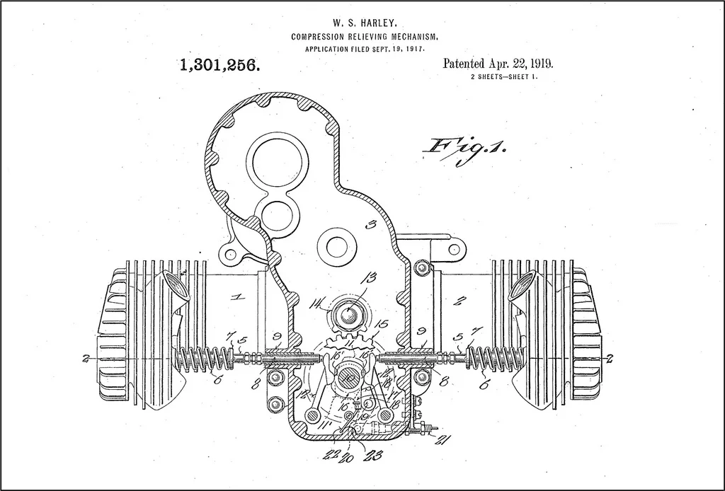 1919 - Patente del motor WJ Sport Twin
