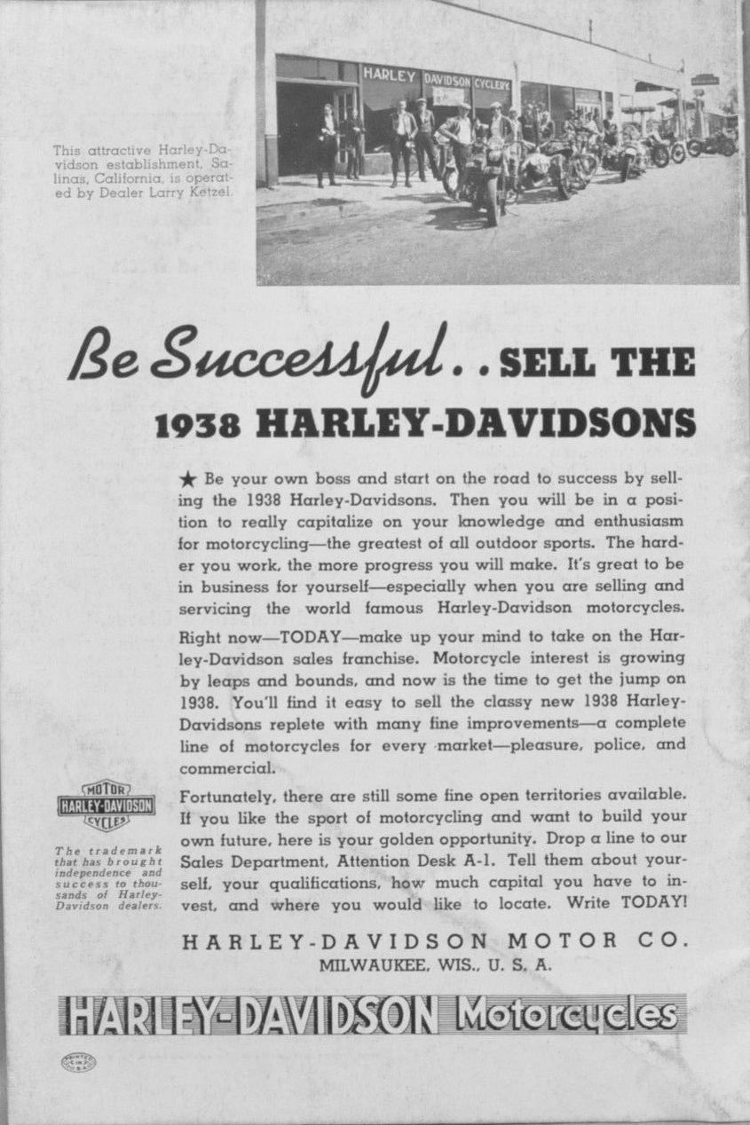 sell the 1938 harley-davidson