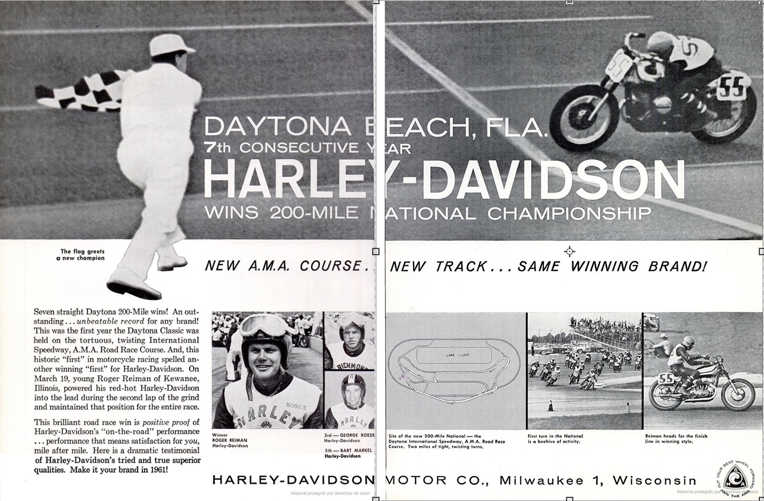 1961 - Harley-Davidson - Carreras