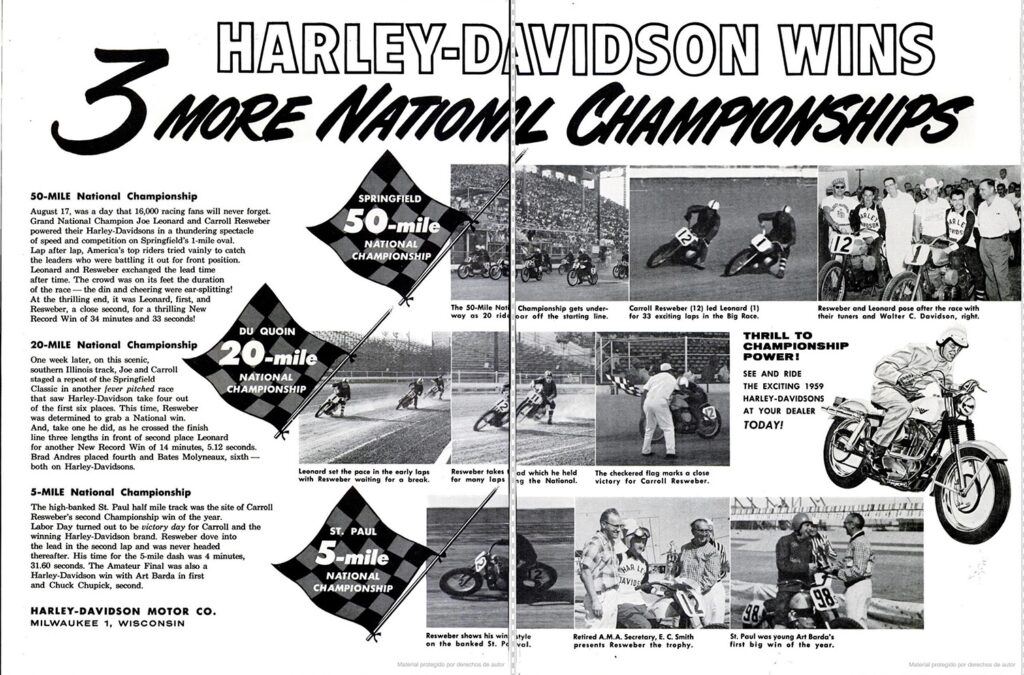 1958 - Harley-Davidson - Carreras