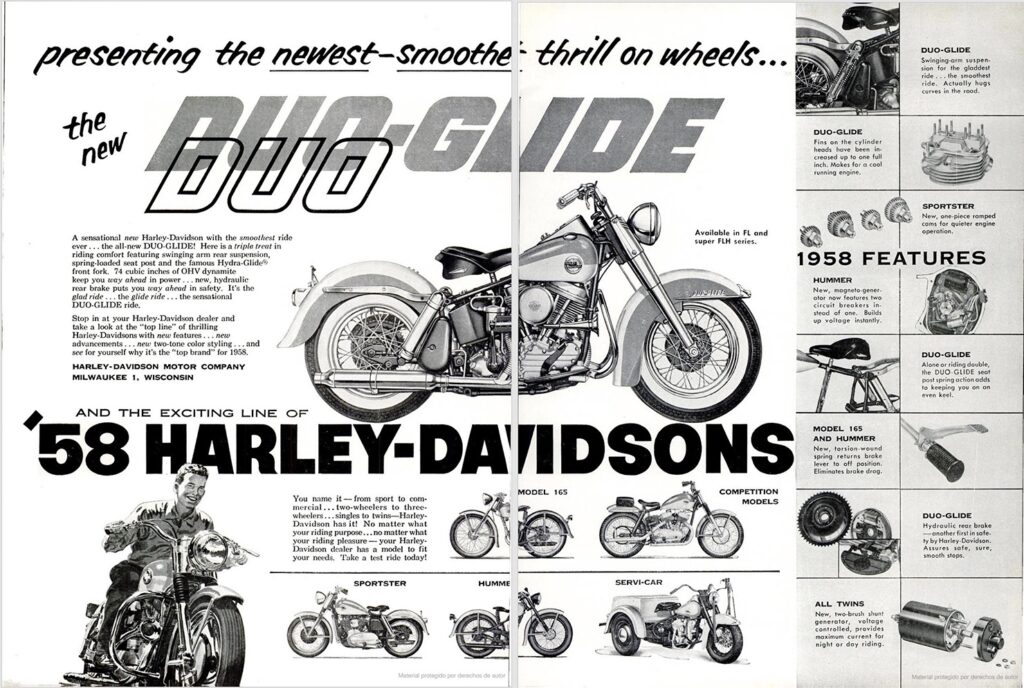 1958 - Harley-Davidson - folleto