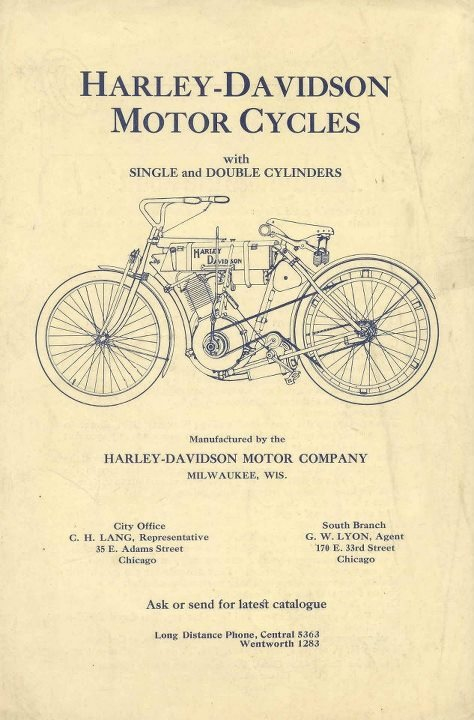 1909 - Folleto publicitario Harley-Davidson