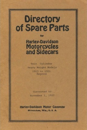1913 - 1921 - Spare Parts - Harley-Davidson 