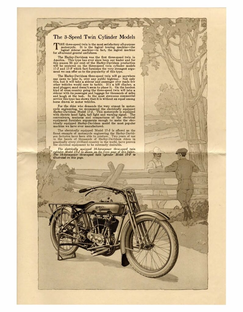 1917 - Folleto de ventas de Harley-Davidson