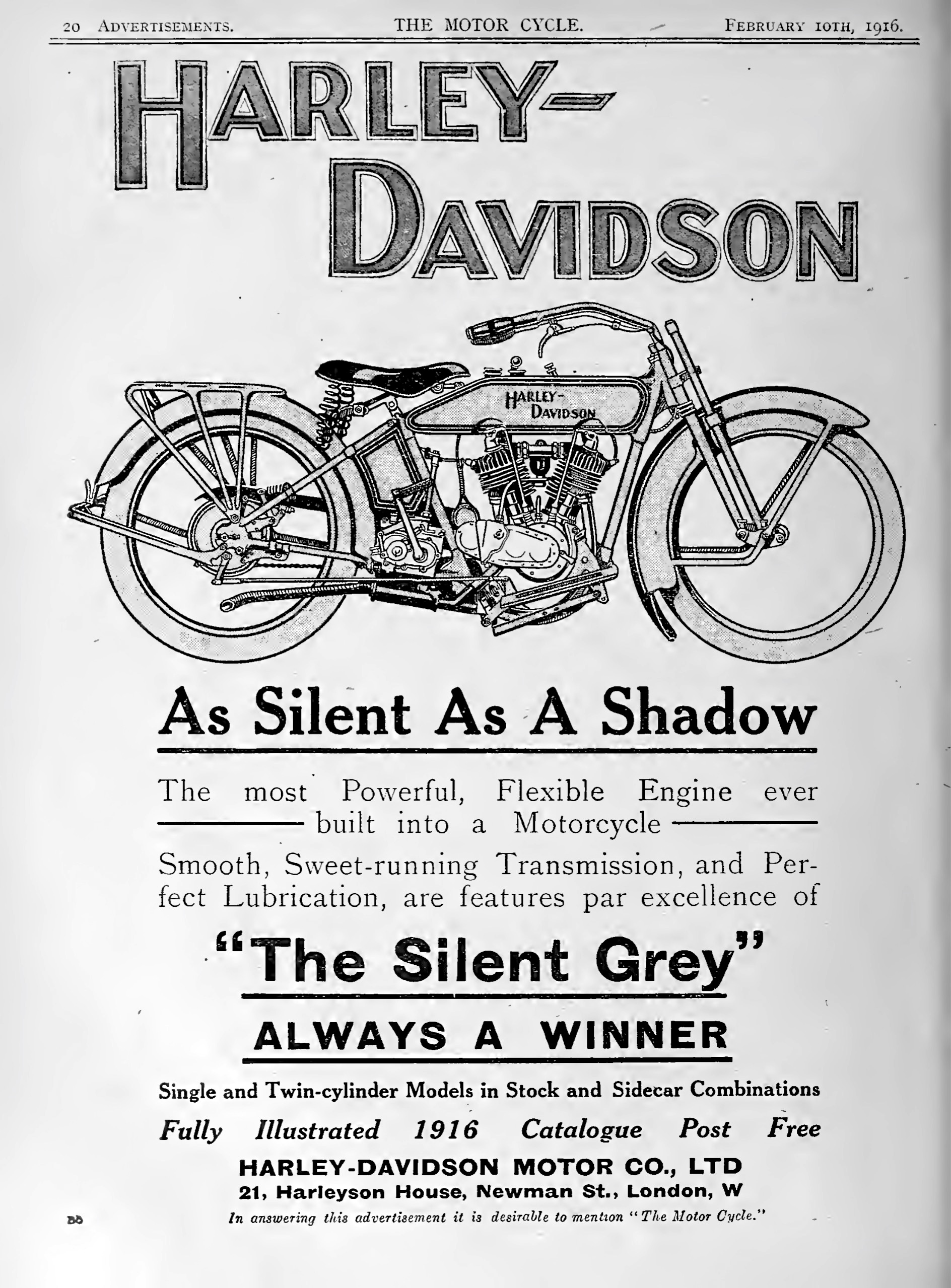 1916 - Anuncios de Harley-Davidson