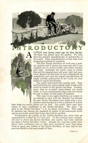 1913 - Harley-Davidson folleto