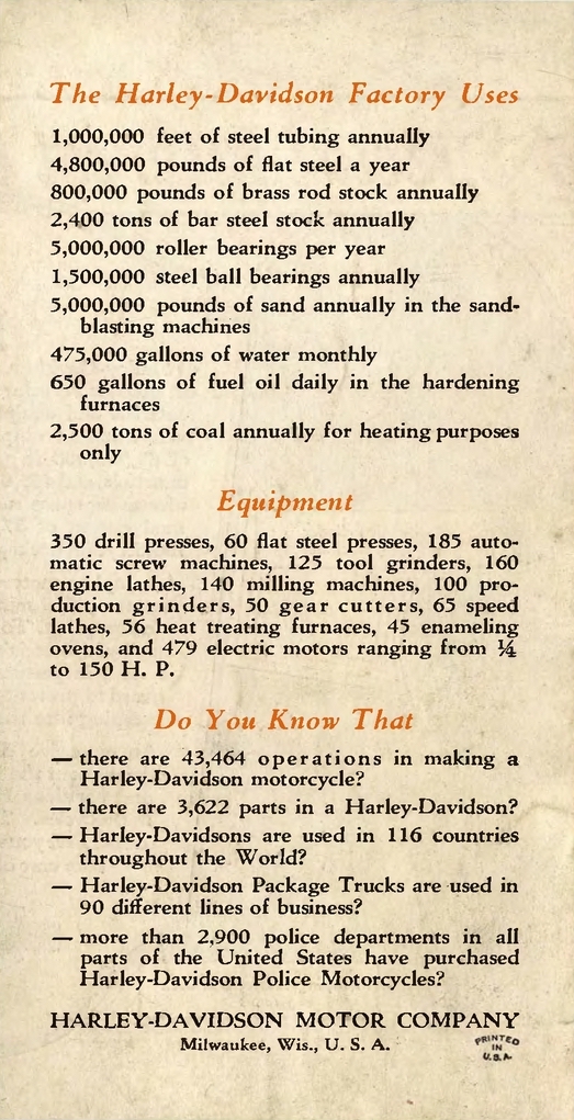 1928 - visita a la fabrica Harley-Davidson