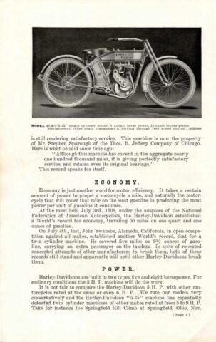 1913 - Harley-Davidson folleto