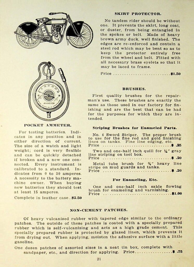 1912 - Harley-Davidson accesorios