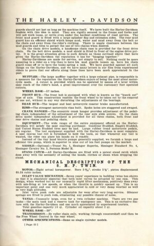 1913 - Harley-Davidson folleto