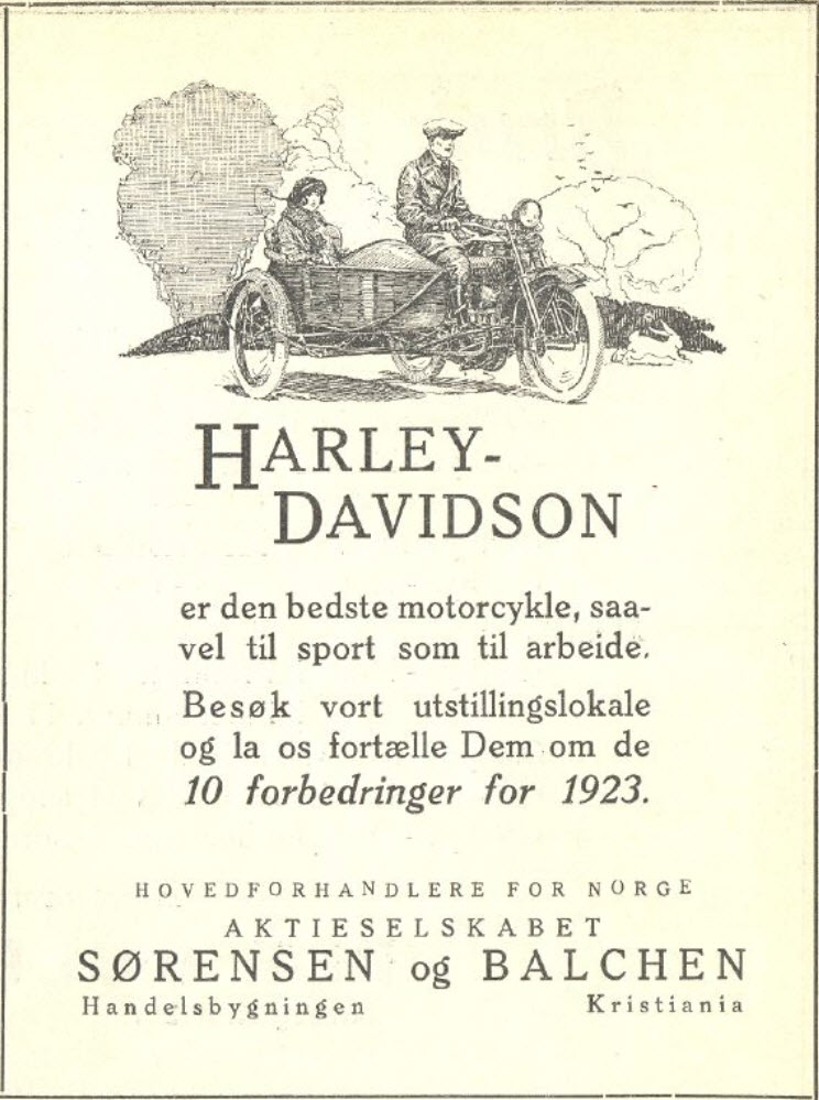 1923 - Distribuidor Sorensen de Noruega