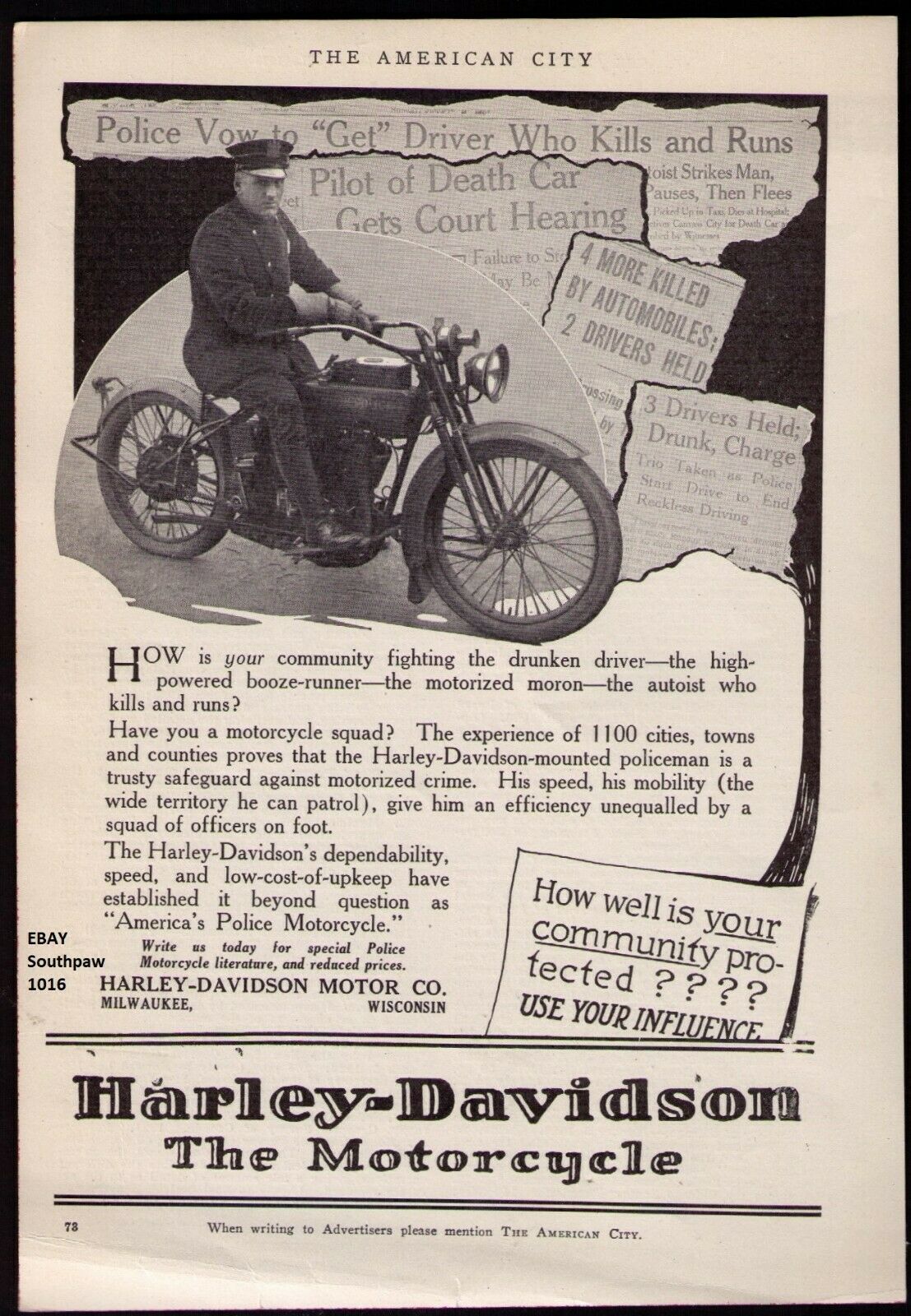 Harley-Davidson modelo policía 1923