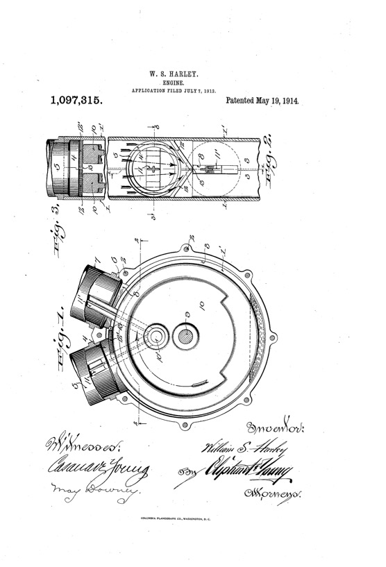 1914 - Patente de William Harley