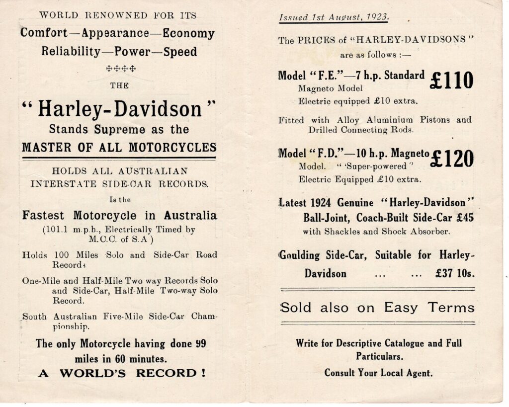 Harley-Davidson 1924 - Anuncios