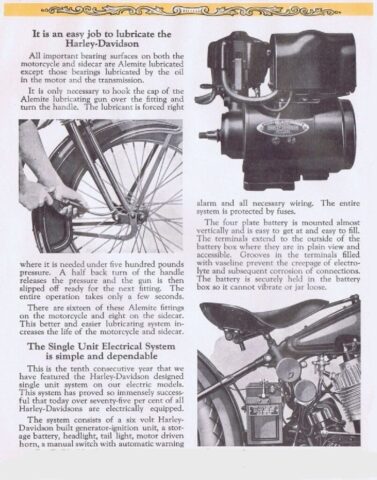 1925 - Harley-Davidson folleto de ventas
