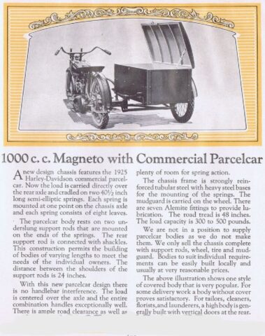 1925 - Harley-Davidson folleto de ventas