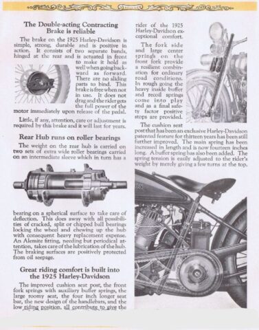 1925 - Harley-Davidson folleto de ventas