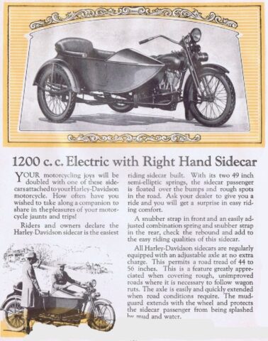 1925 - Harley-Davidson folleto de ventas