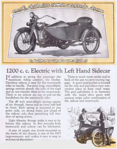 1925 - Harley-Davidson folleto de ventas