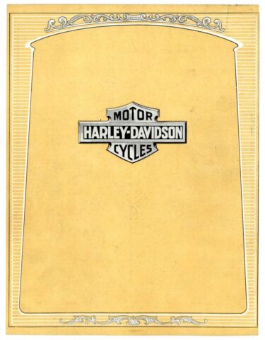 1925 - Harley-Davidson folleto de ventas