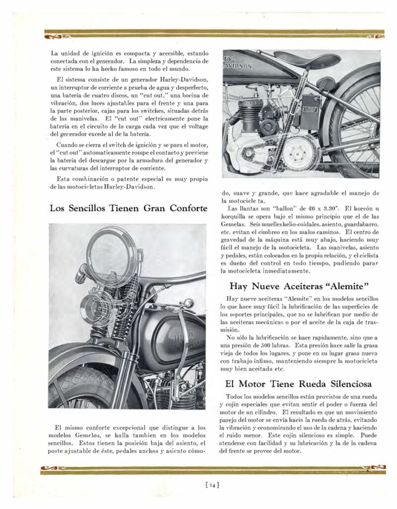 1927 - Harley-Davidson folleto de ventas