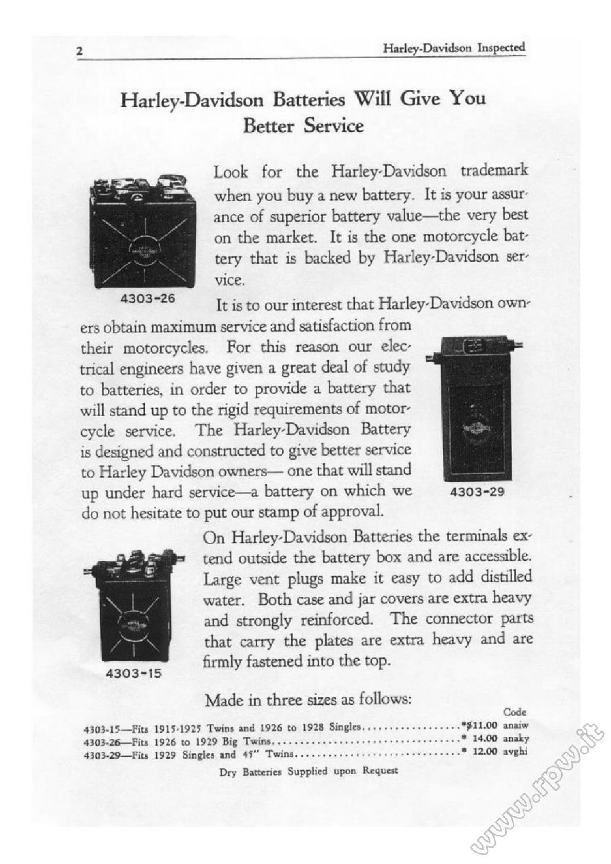 1929 - Harley-Davidson accesorios