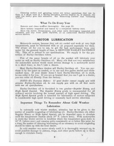 1933 - Harley-Davidson Riders Handbook - 45 twins y singles