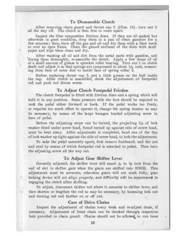 1933 - Harley-Davidson Riders Handbook - 45 twins y singles