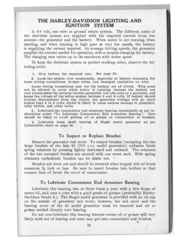 1933 - Harley-Davidson Riders Handbook - 45 twins y singles