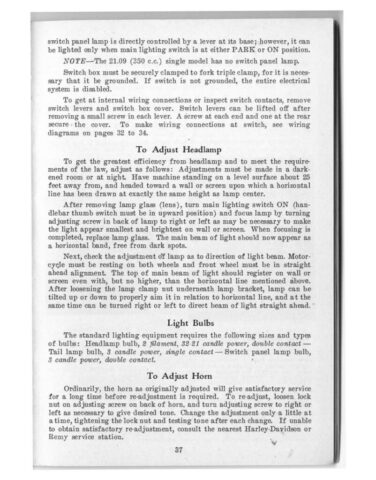 1933 - Harley-Davidson Riders Handbook - 45 twins y singles