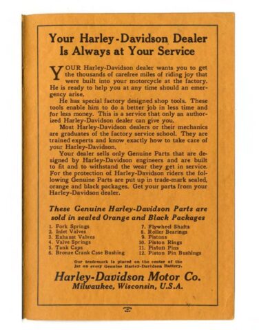 1933 - Harley-Davidson Riders Handbook - 45 twins y singles