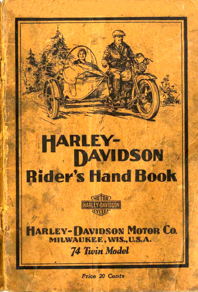 1935 - Harley-Davidson Riders Handbook 74 twin