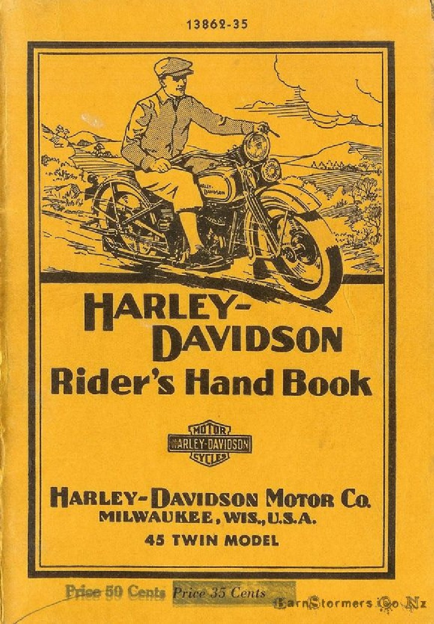 1935 - Harley-Davidson Riders Handbook 45 twin