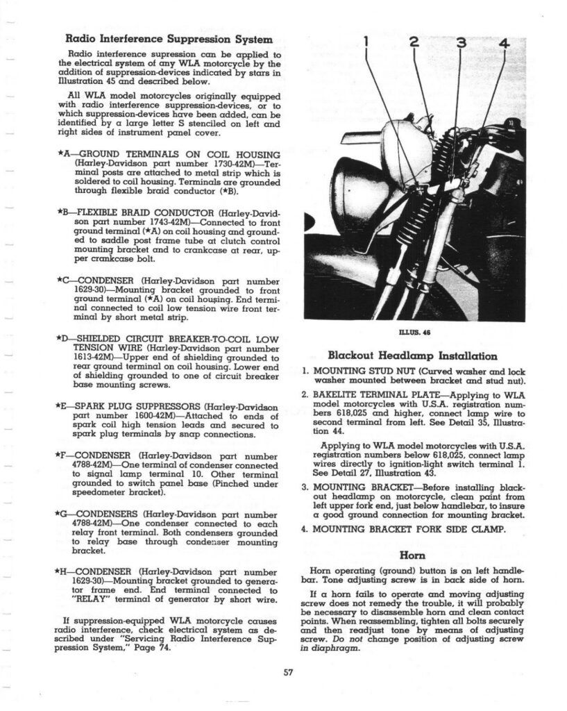 1940 - 1952 - Harley-Davidson WL45 G Operation and maintenance