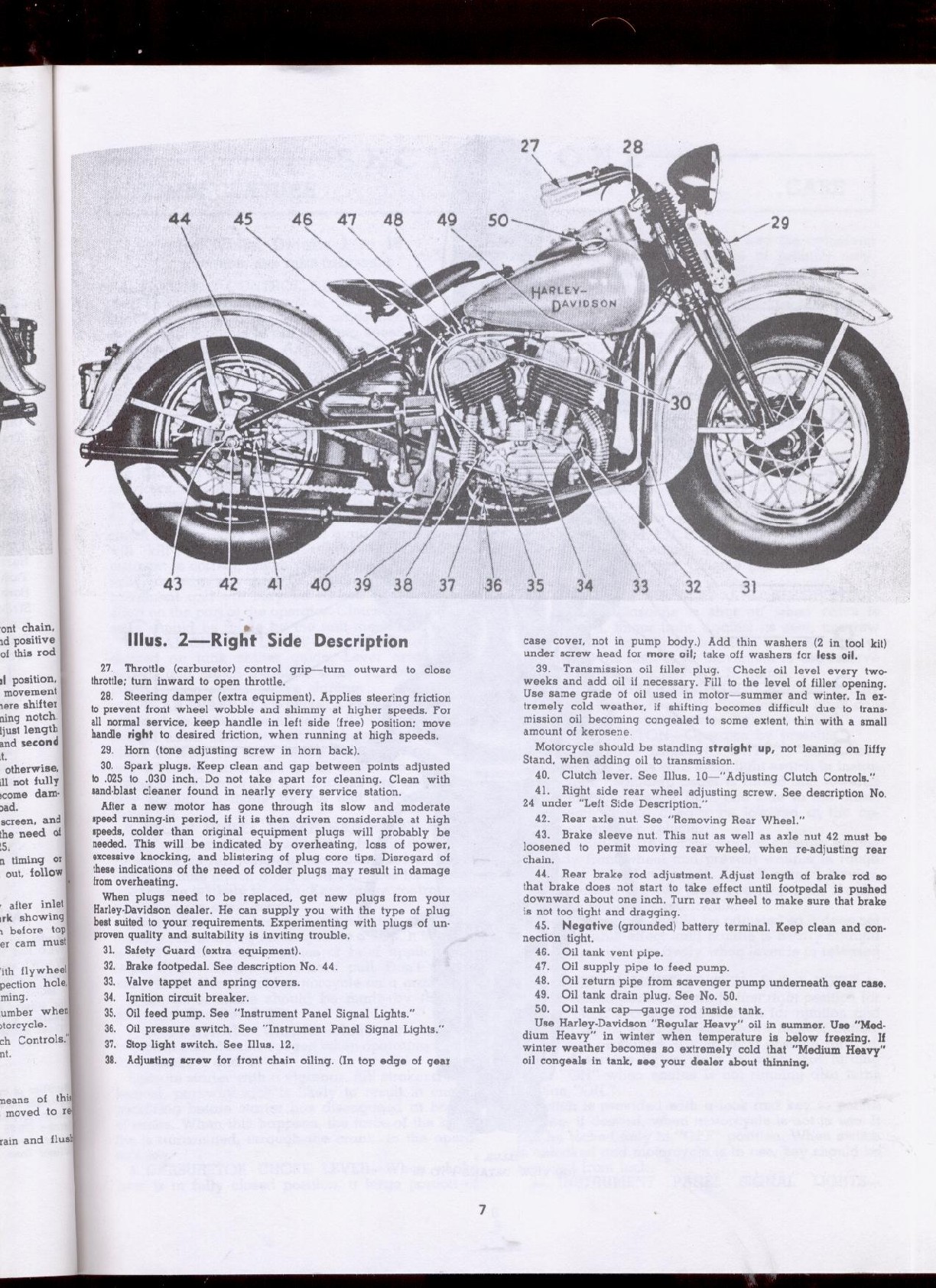 Reprint: 1940-1958 Harley-Davidson Service Manual For 45 & Servi-Car