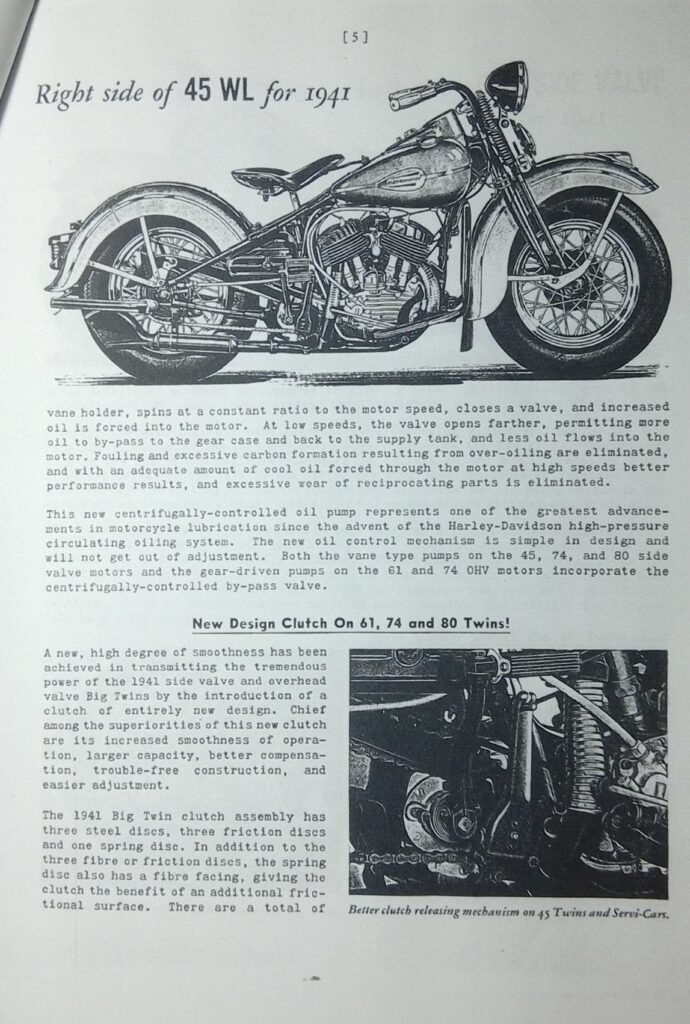 1941 - Harley-Davidson folleto New Bulletin