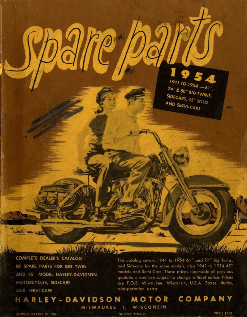 1941 - 1954 - Harley-Davidson Spare parts Big Twins - 45 y Servicar