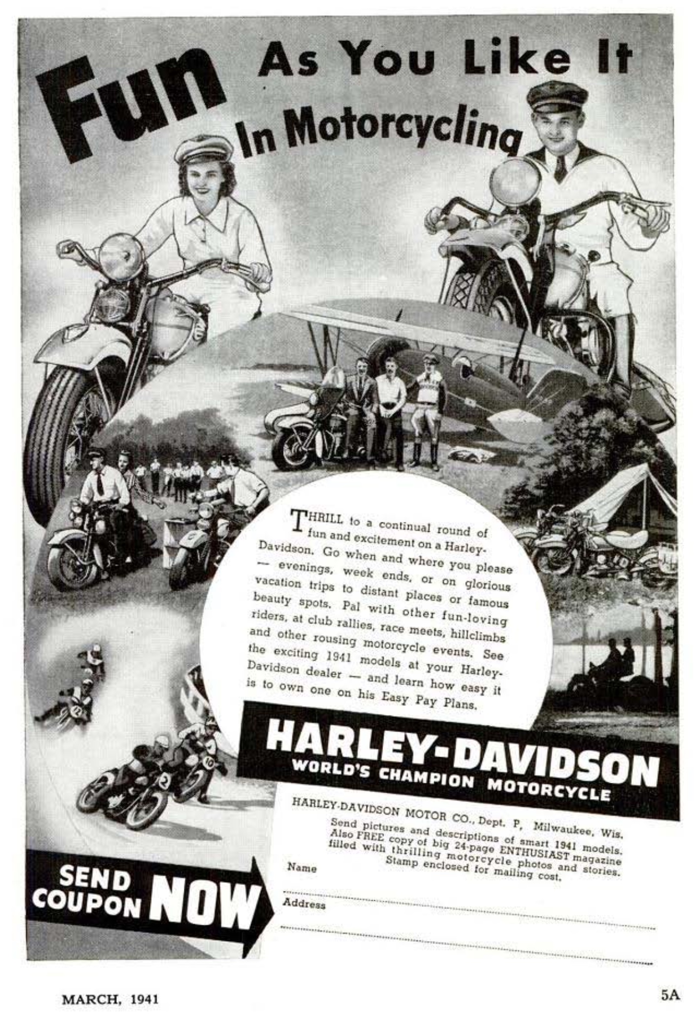 1941 - Harley-Davidson anuncio