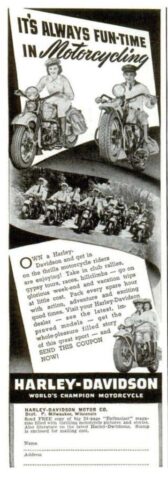 1941 - Harley-Davidson anuncio 1941 - Harley-Davidson anuncio