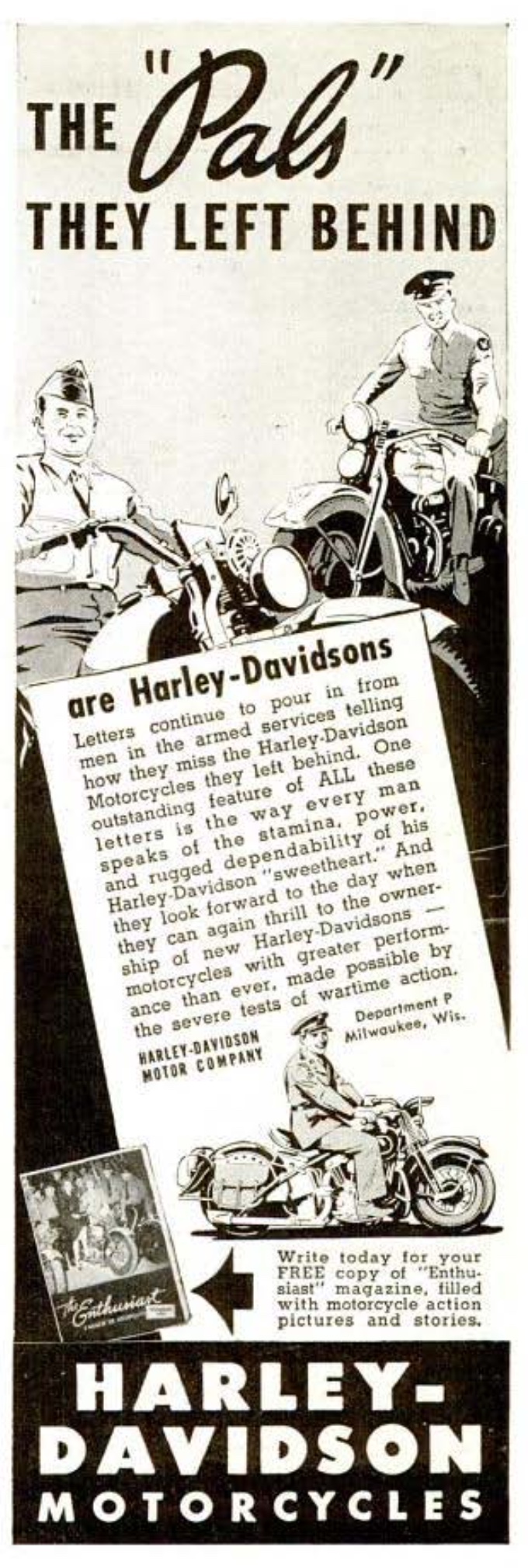 1943 - Harley-Davidson Anuncio