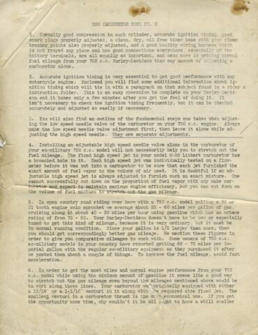 1942 - 1943 Harley-Davidson WLA Generator Literatura Despiece