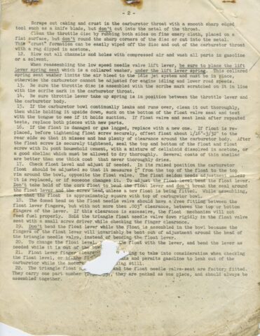 1942 - 1943 Harley-Davidson WLA Generator Literatura Despiece