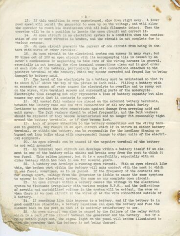 1942 - 1943 Harley-Davidson WLA Generator Literatura Despiece