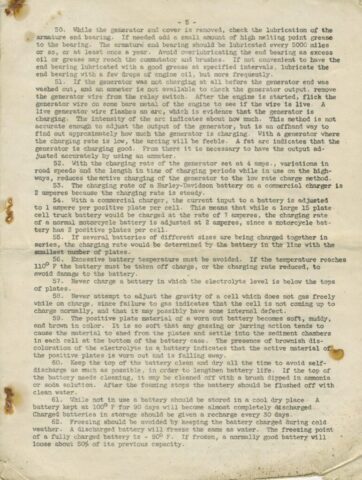 1942 - 1943 Harley-Davidson WLA Generator Literatura Despiece