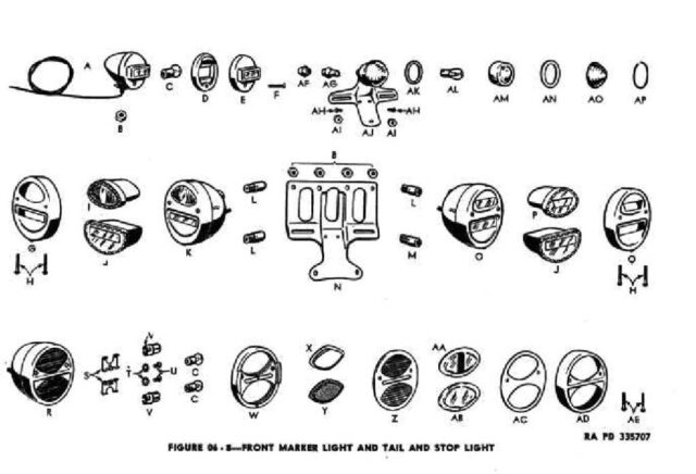 1942 - 1943 Harley-Davidson WLA Generator Literatura Despiece