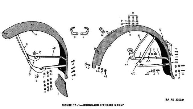 1942 - 1943 Harley-Davidson WLA Generator Literatura Despiece