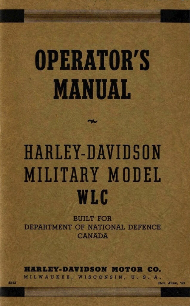 1943 - Harley-Davidson WLC Operator Manual