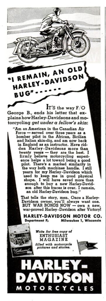 1944 - Harley-Davidson Anuncio