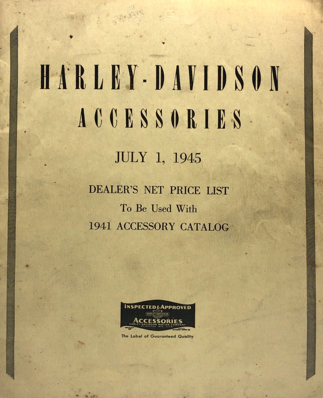 1945 - Harley-Davidson accesorios