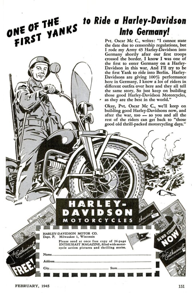1945 - Harley-Davidson Anuncio